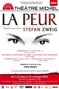 La Peur au Théâtre Michel : une pièce qui fait mouche. Du 7 octobre au 31 décembre 2016 à Paris08. Paris. 